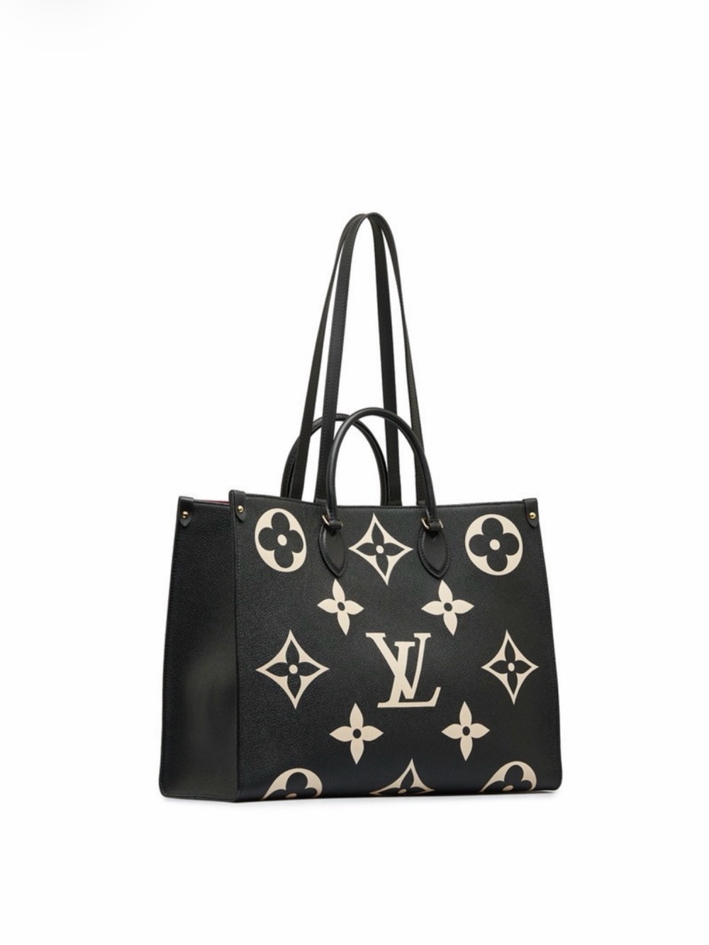 Louis Vuitton Black and Cream Monogram OnTheGo Tote